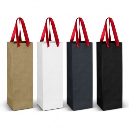 Wine Ribbon Handle Paper Bag Promotional Products